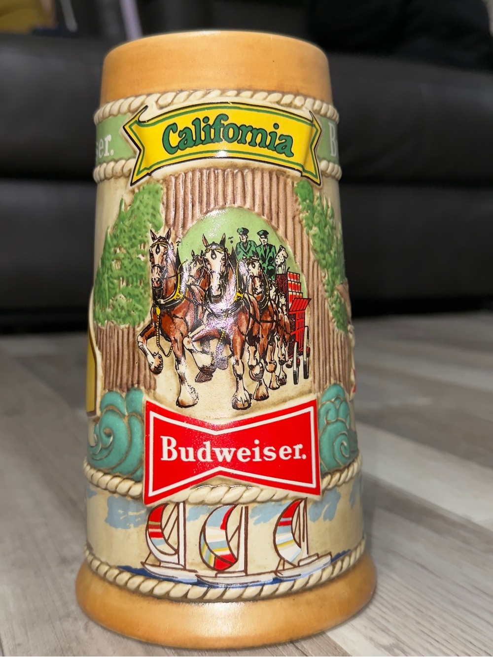 1981 Vintage Anheuser-Busch Budweiser California Limited Edition Beer Stein Mug - Picture 6 of 7